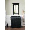 James Martin Vanities Brookfield 36in Single Vanity, Antique Black w/ 3 CM Charcoal Soapstone Quartz Top 147-114-5536-3CSP